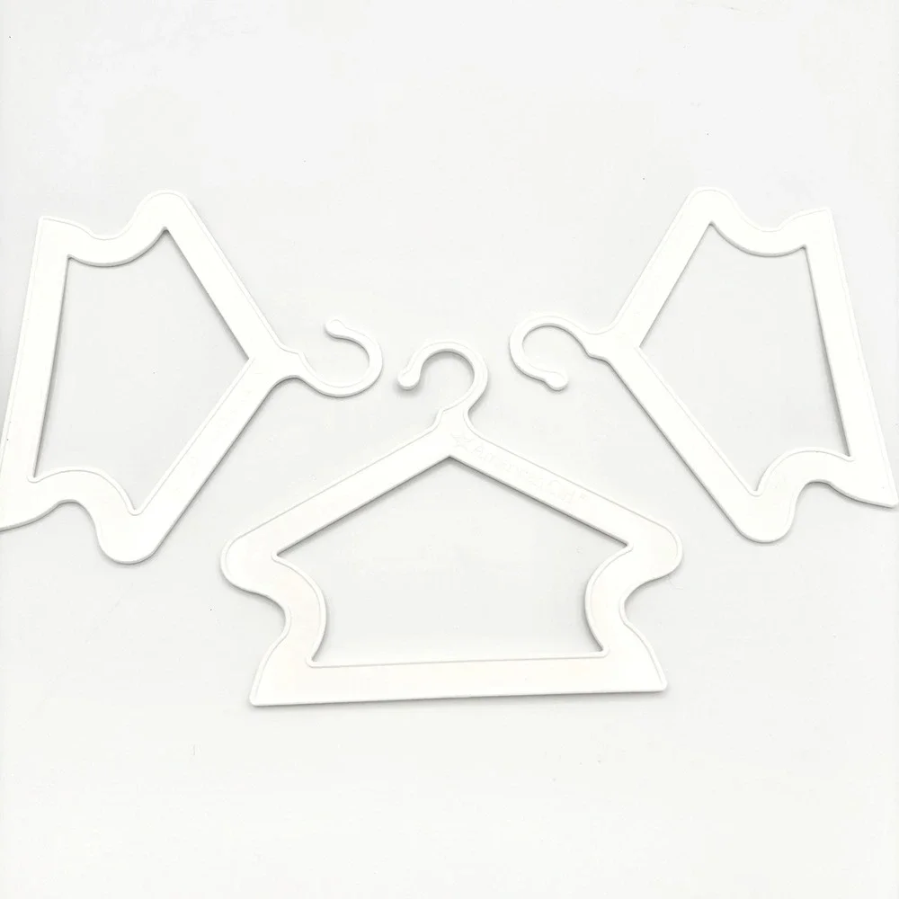 American Girl Doll Coat Clothing Hangers‎ White Plastic 3-Pack Accessory 5